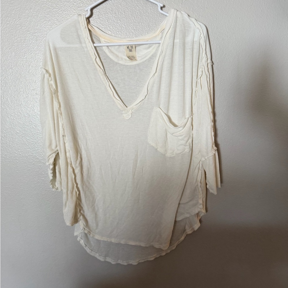We The Free White Golden Gate Tee V-neck Women’s Small minimalist - Picture 2 of 6